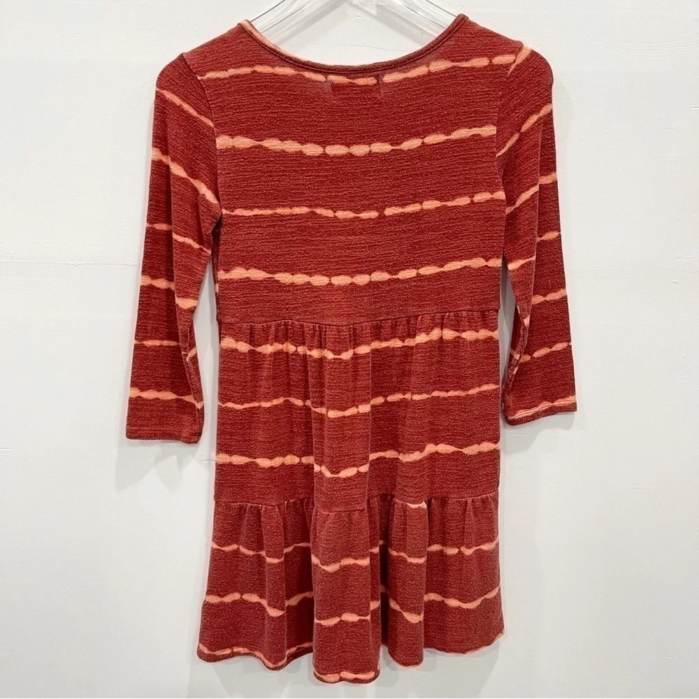 Old Navy Orange Long Sleeve Tiered Dress Girls Large 10-12